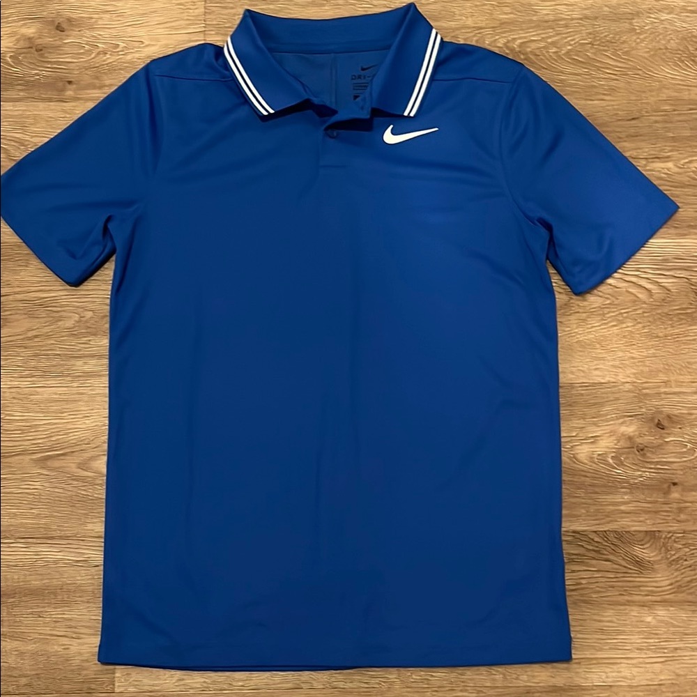 Nike Boys Royal Blue Polo with White Accents